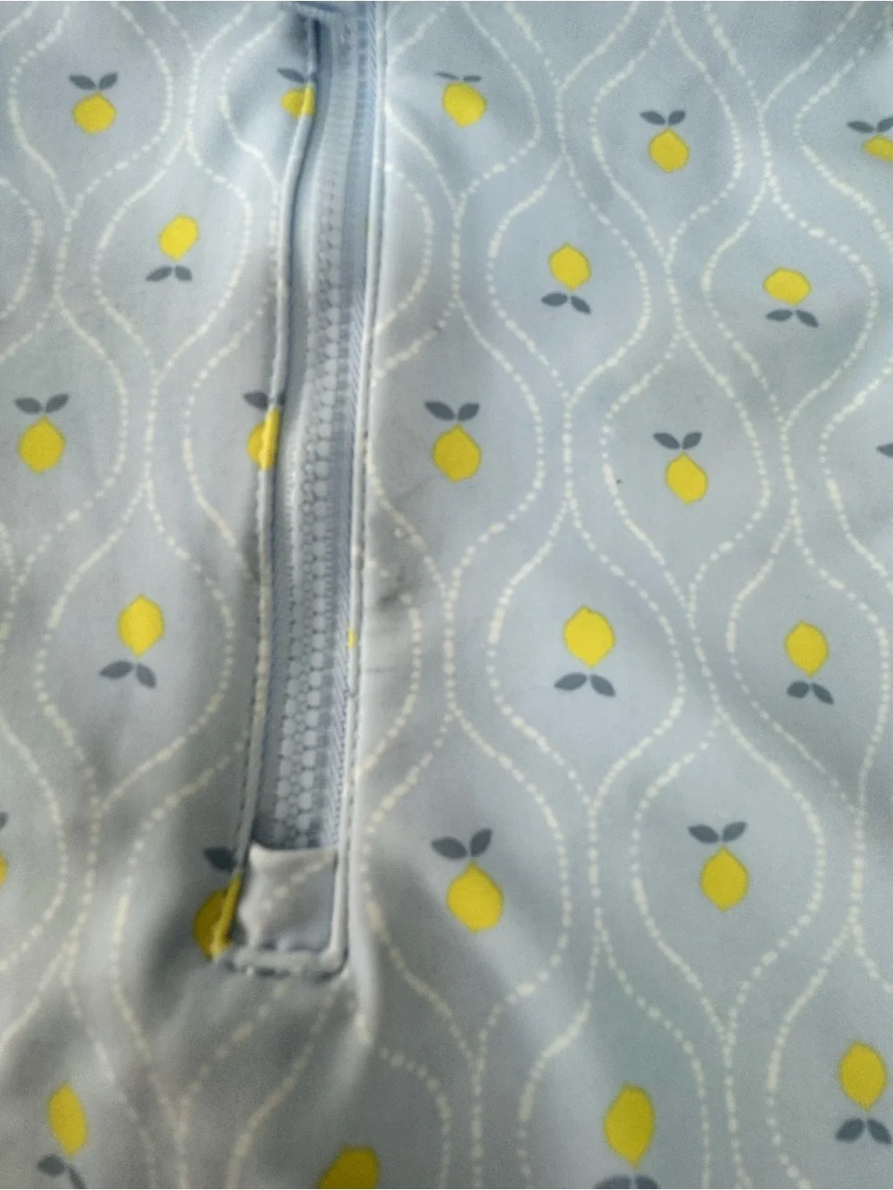 Carter's Light Blue Long-Sleeve One-Piece Swimsuit with Yellow lemon Accent